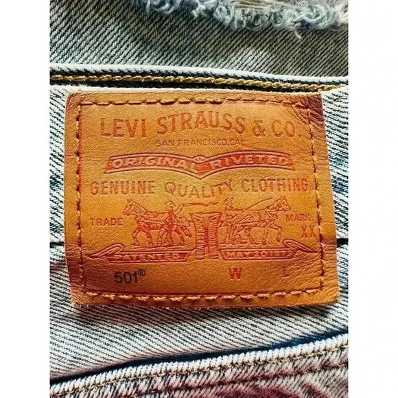 VINTAGE LEVI’S 501® ORIGINAL FIT HIGH RISE WOMEN'S SHORTS SIZE 30 - Picture 6 of 12